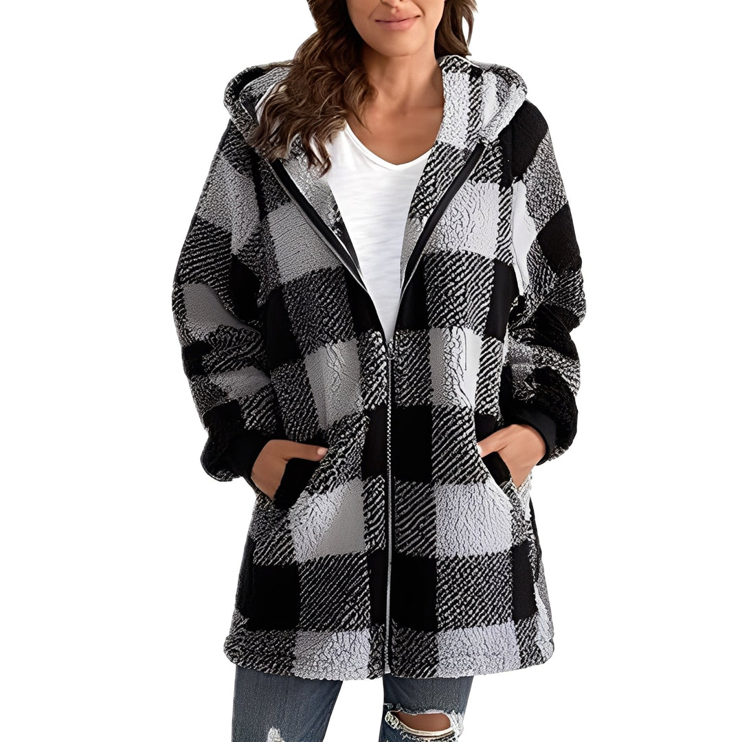 EB | Stilvoller Damen-Hoodie mit Karomuster