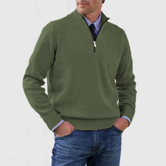 EB | Herrenpullover Mit Halbem Reißverschluss