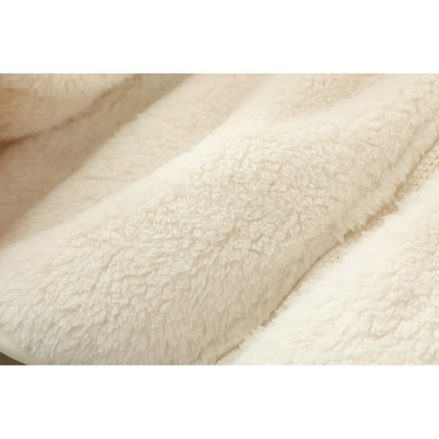 EB | Weiche Sherpa Zip Up Hohe Kragenjacke, Fleeceweste