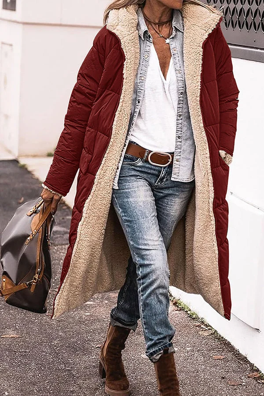 EB | Trendige Jacke mit Kapuze und Betontem Kragen