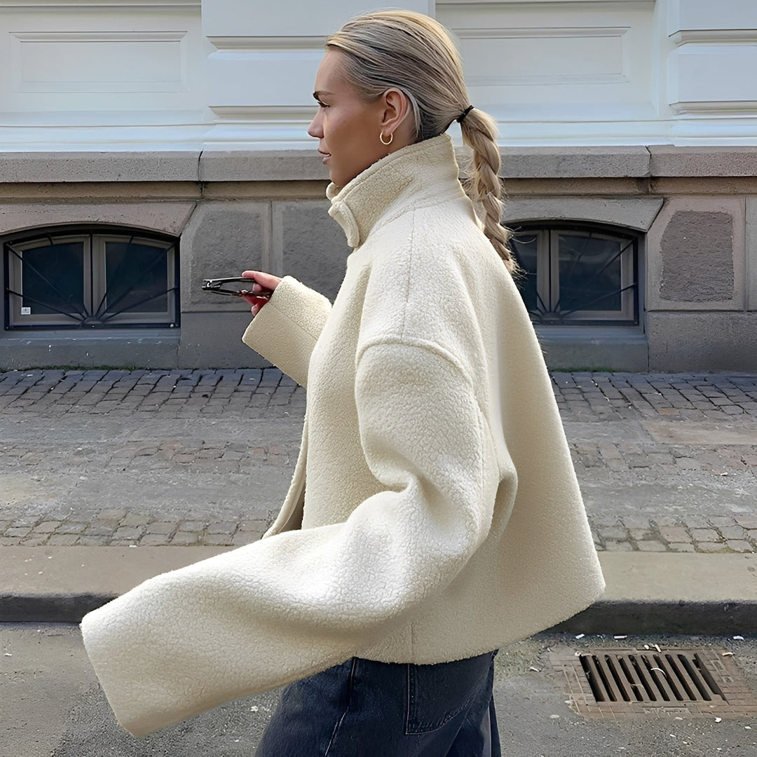 EB | Modischer, lässiger Oversize-Fleece-Mantel für Frauen