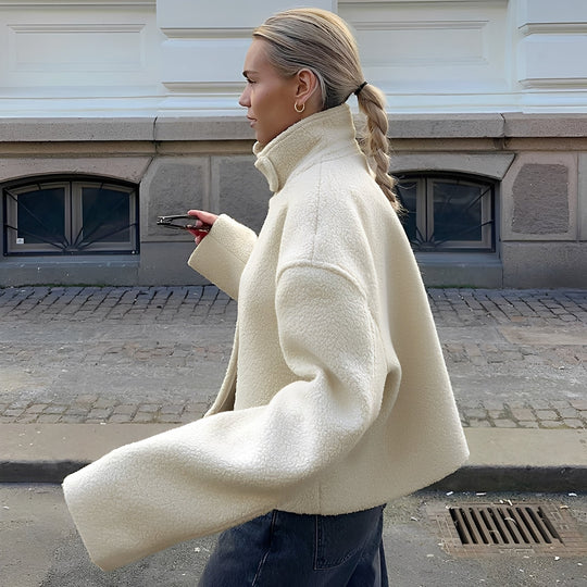 EB | Modischer, lässiger Oversize-Fleece-Mantel für Frauen