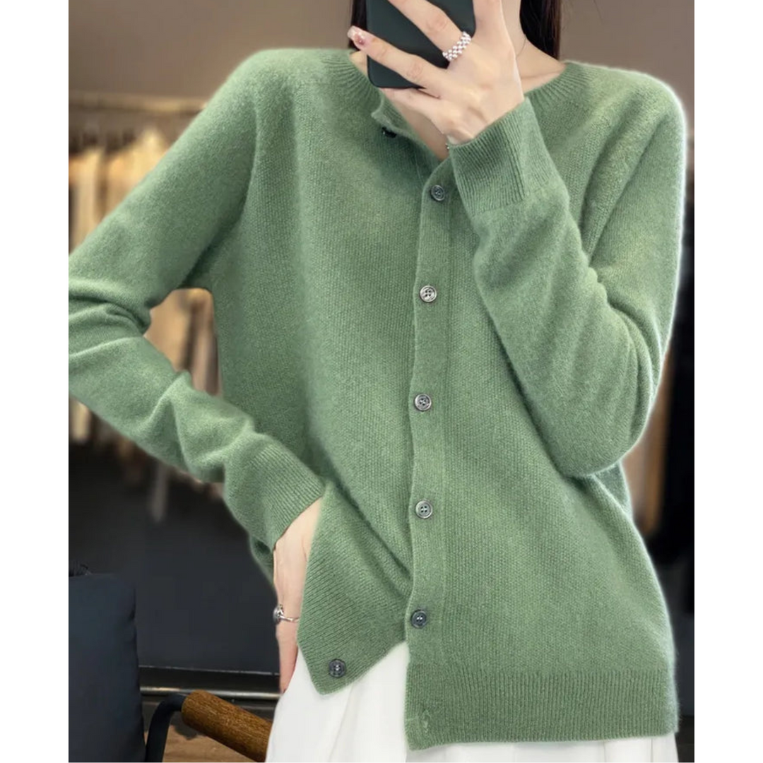 EB | Damen Rundhals Cardigan Pullover