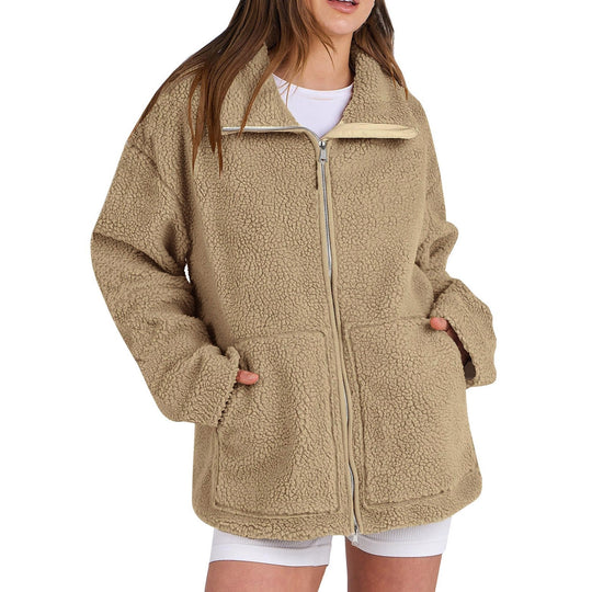 EB | Locker Wollmantel mit Rollkragen für Damen