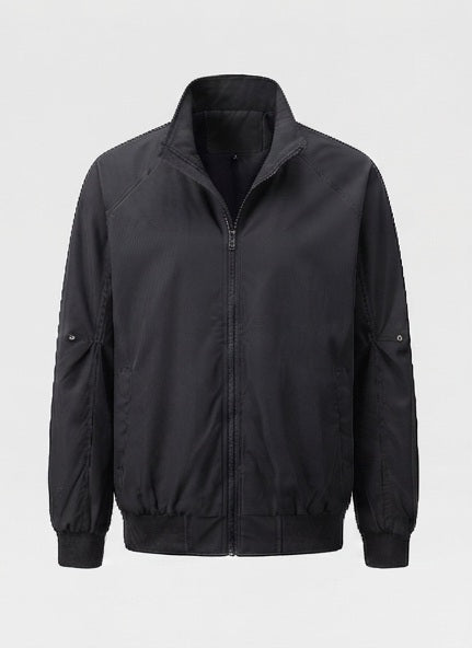 Herren leichter Urban-Blouson mit Stehkragen, elastischem Saum und Ärmeltasche EB