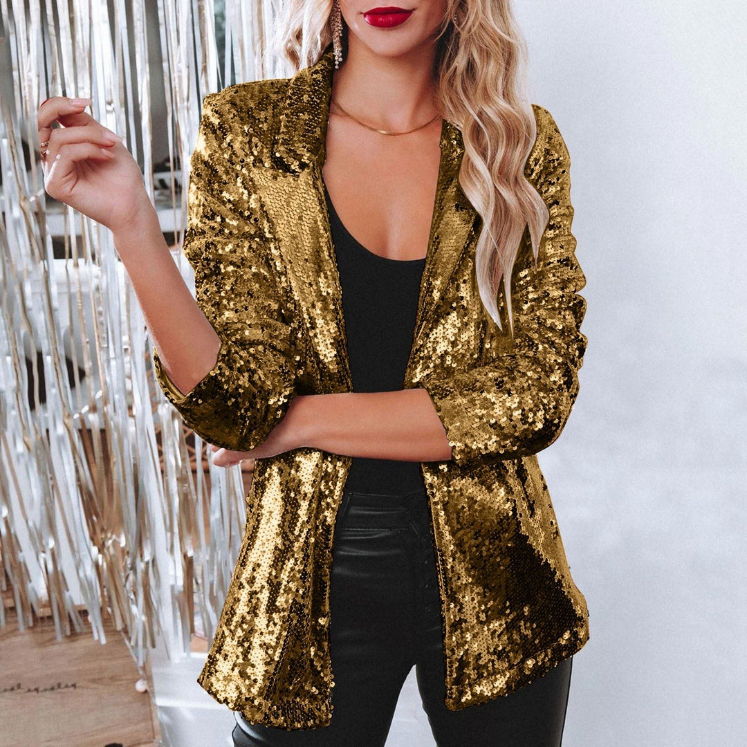 EB | Glänzender Pailletten-Blazer für Frauen