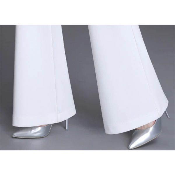 EB | Elegante Enganliegende Hohe Taille Flared Hosen