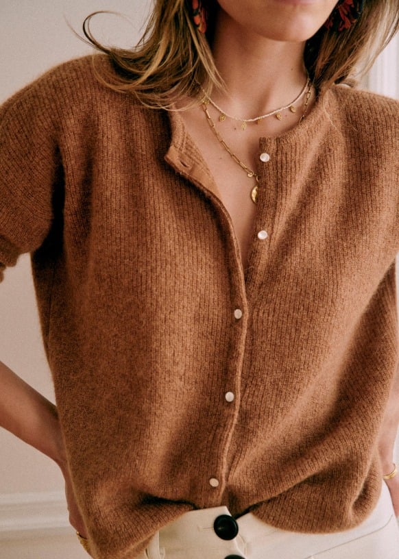 EB | grob gestrickter Cardigan-Pullover