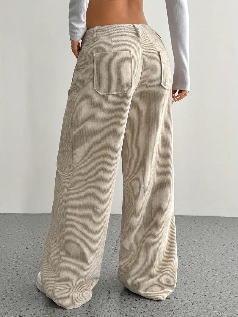 EB | Weite Cordhose für Damen Aus Baumwollmischung