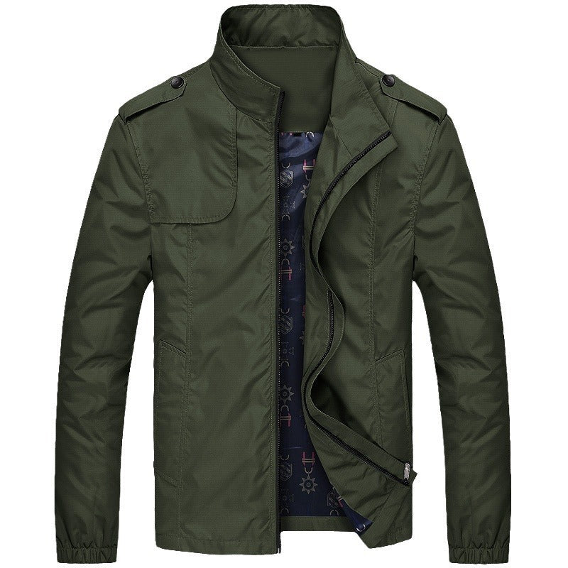 EB | Freizeitjacke Slim Fit - Winddichte Übergangsjacke mit Stehkragen und Taschen, Modernes Design für Alltag und Outdoor