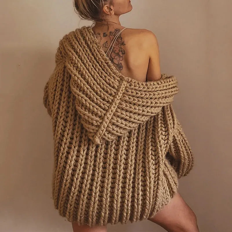 EB | Gemütlicher Oversized Strick-Hoodie-Pullover