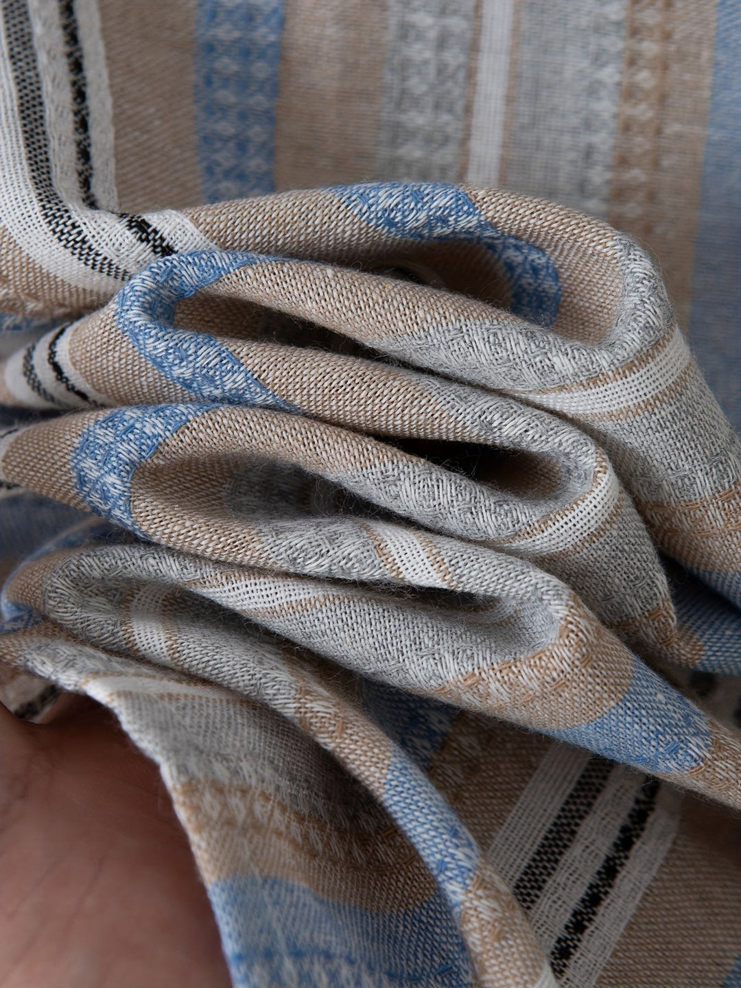 EB | Gestreiftes Baumwoll Leinen Herrenhemd für Entspannte Looks