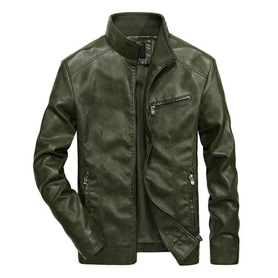 EB | Lederjacke für Herren Frühlingsjacke mit Reißverschluss