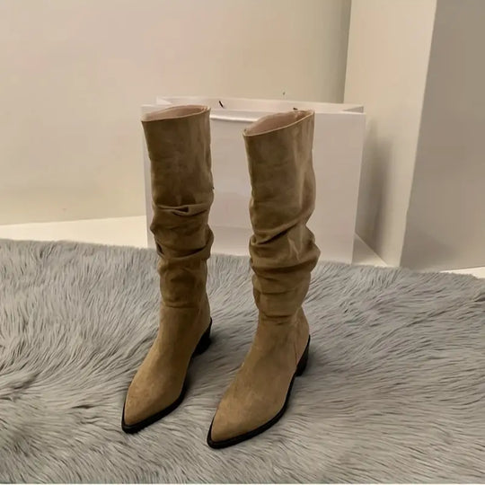 EB | Robuste Stiefel mit Spitzem Zehen und Dicker Ferse für Damen