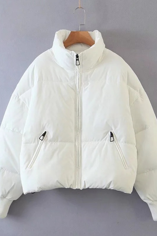EB | Kragen Reißverschluss Tasche Dick Warm Baumwolljacke