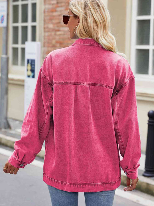 EB | Knopf-Down Denimjacke mit Taschen