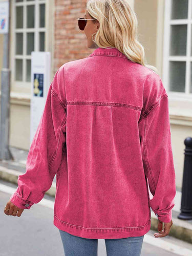 EB | Knopf-Down Denimjacke mit Taschen
