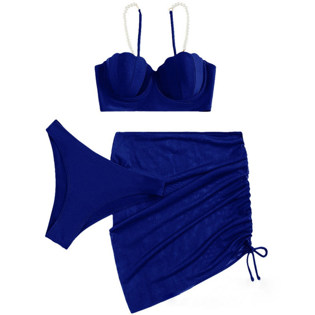 EB | Dreiteiliger einfarbiger Bikini