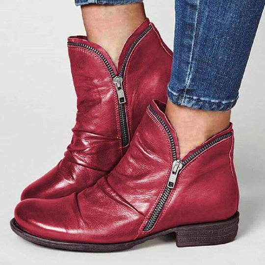 Damenstiefel mit doppeltem Reißverschluss EB EB