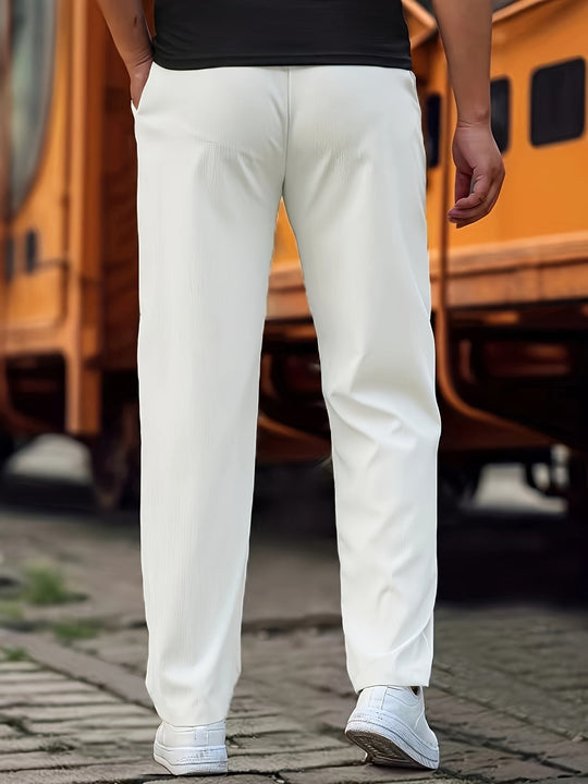 EB | Stilvolle Kordelzug Athletische Hosen mit Taschen für Herren