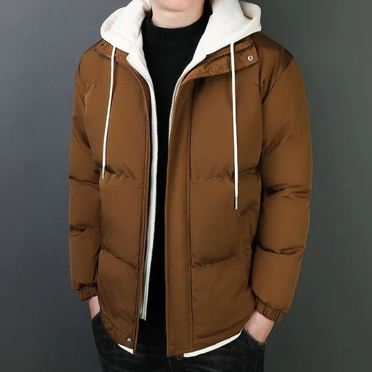 EB | Herrenjacke Aus Verdickter Baumwolle mit Winddichter Kapuze