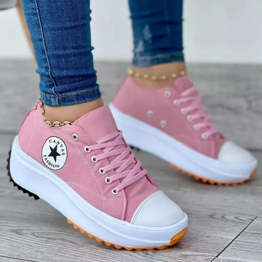 EB |Bequeme Schnürschuhe mit dicker Sohle
