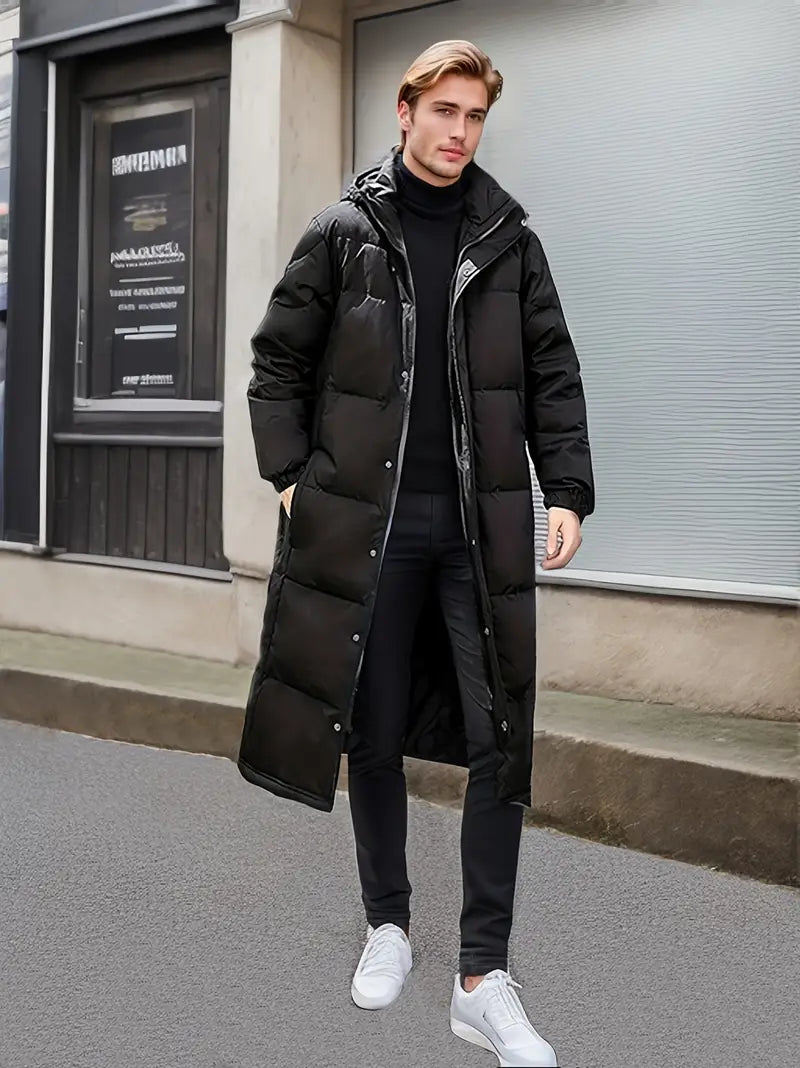 EB - Warme Lange Gesteppte Winterjacke für Männer