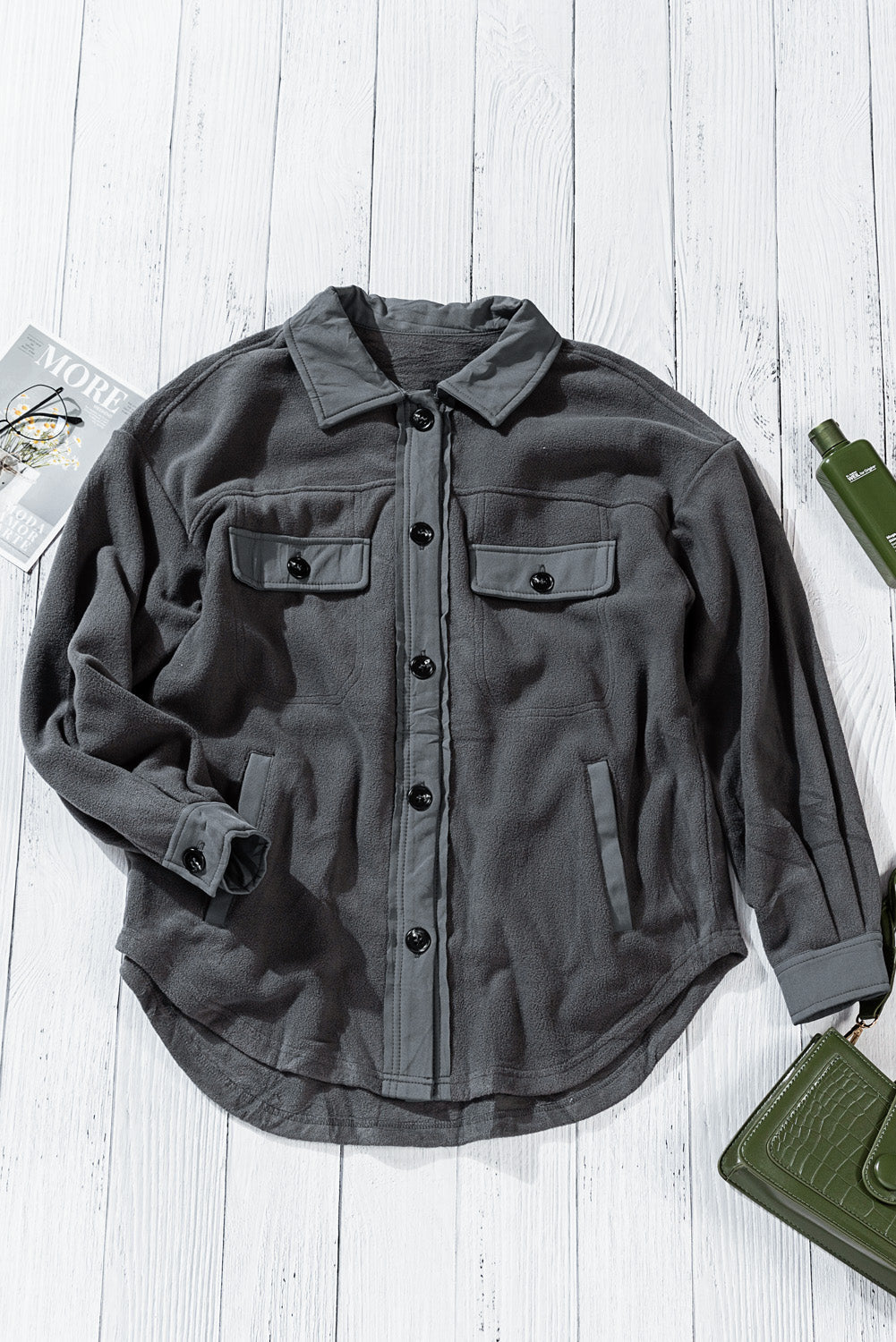 EB | Casual Fleece Shirtjacke Weich und Warm Perfekt für Den Alltag