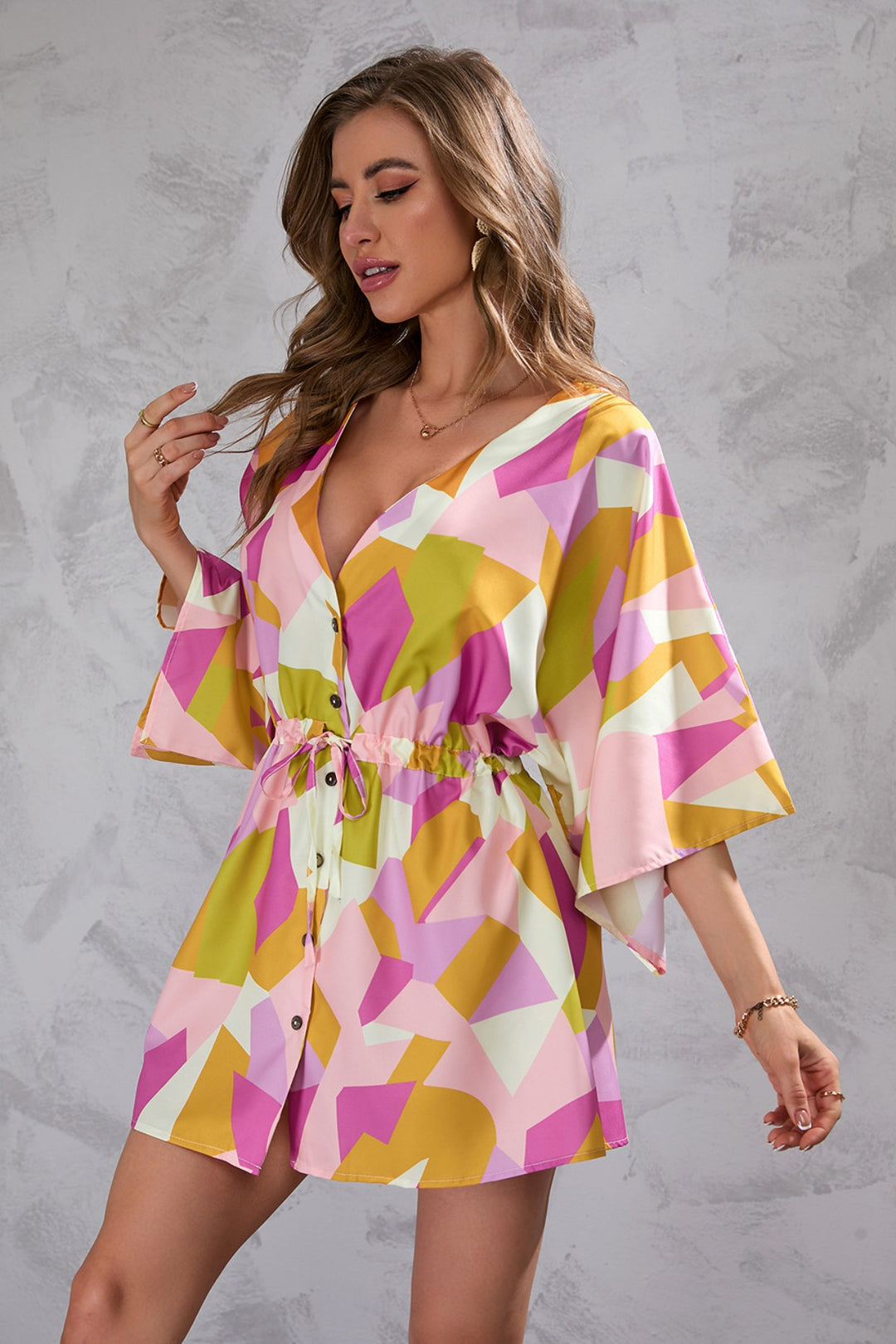 EB | Kleid mit Blattdruck