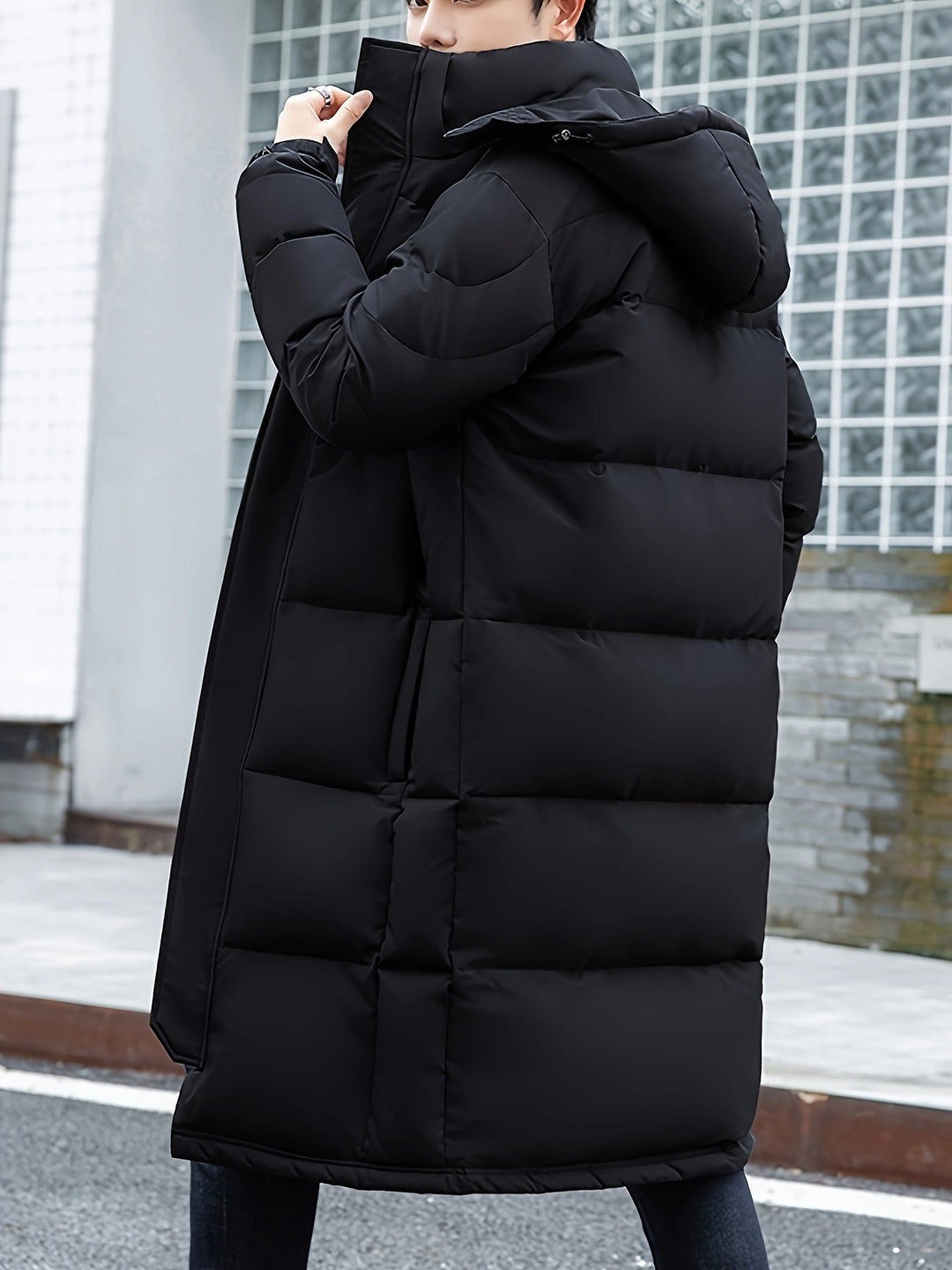 EB | Lange Pufferjacke mit Kapuze Polyester Isolierend und Stilvoll