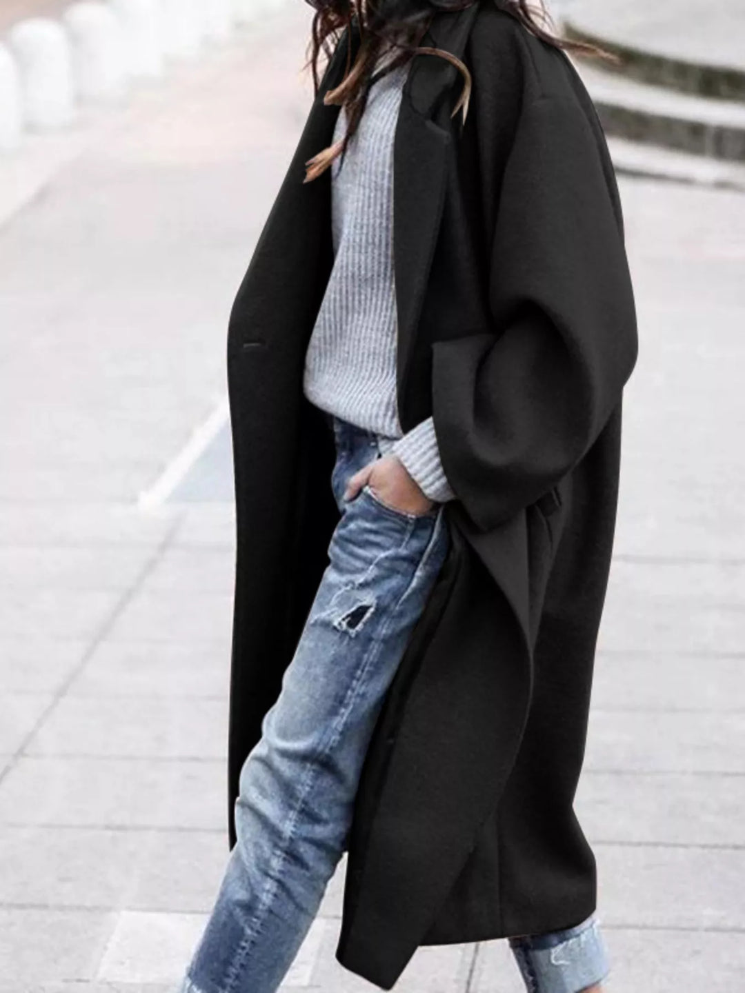 EB | Damen Oversized Langer Wintermantel