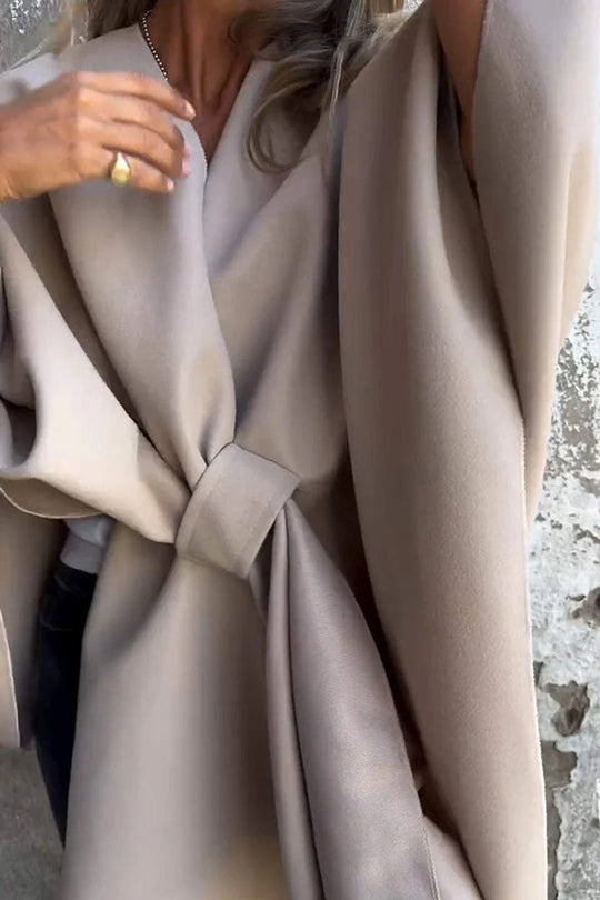 EB | Gemütlicher, Lockerer V-Ausschnitt Stola Cape Jacke