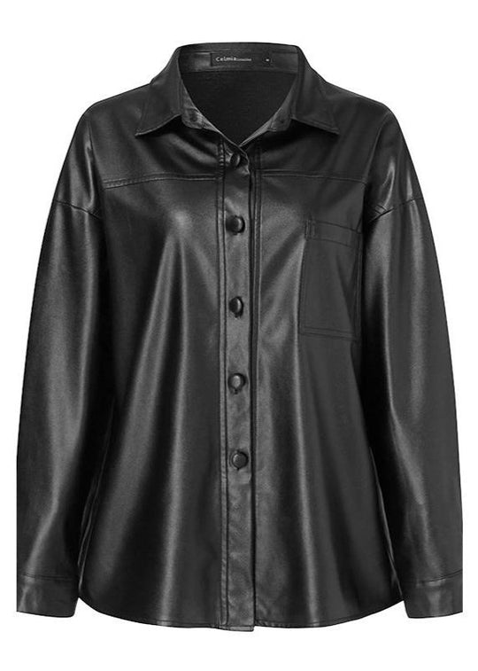 EB | Kunstleder Button-Up Jacke