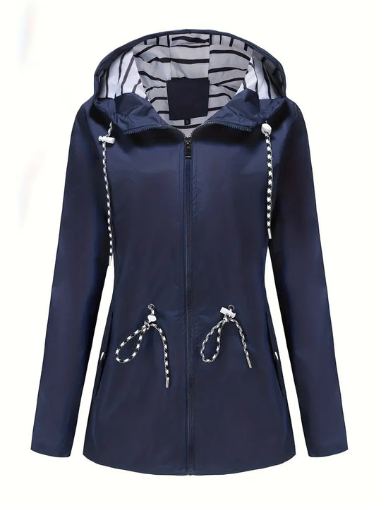 EB | Regenjacke - Wasserdicht mit Kapuze - Verstellbare Passform - Praktische Taschen