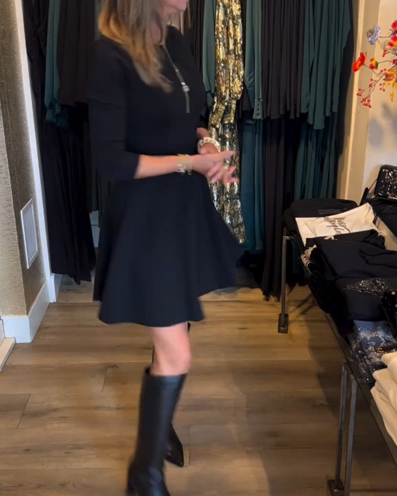 EB | Kleid mit Einfarbigem Reißverschluss