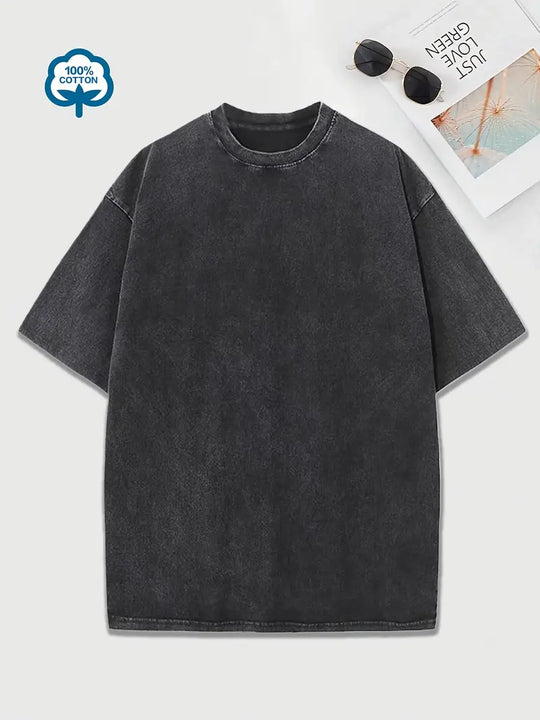 EB | Baumwoll-T-Shirt mit Rundhalsausschnitt