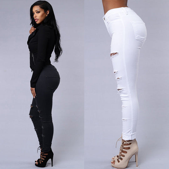 EB | Skinny Damen Jeans - Hohe Taille, Lässiger Bleistiftschnitt