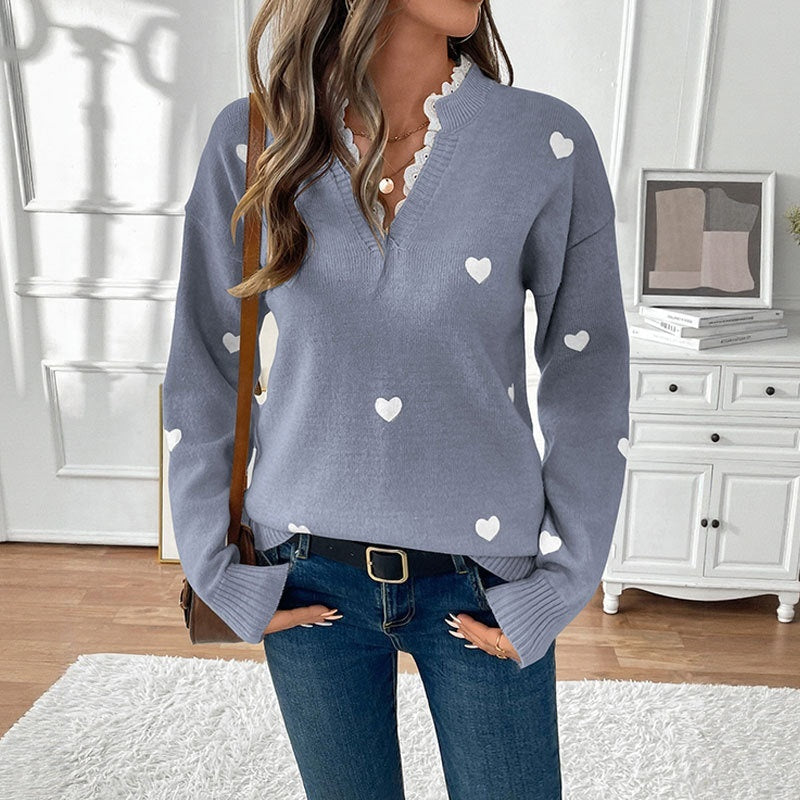 EB | Ausschnitt Liebe Pullover für Damen