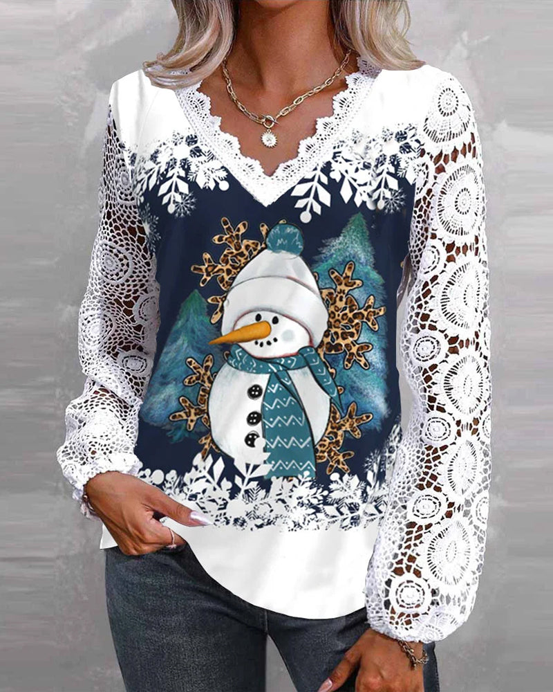 EB | Spitzen und Schneemannmuster