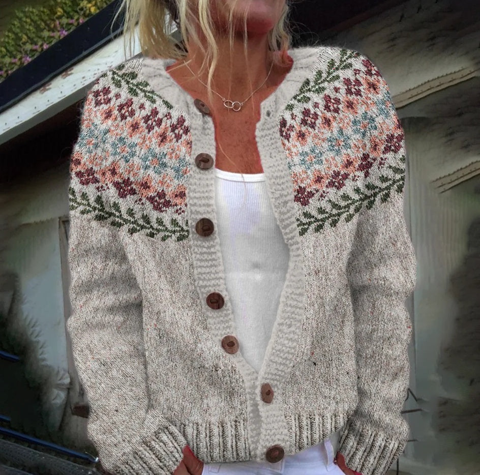 EB | 3D Digital Gedruckte Strickjacke für Damen