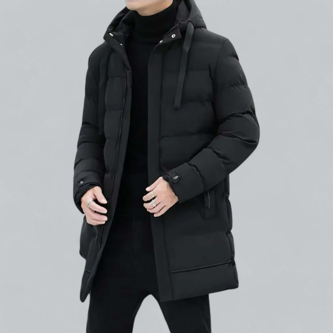 EB | Lang geschnittene gepolsterte Winter Parka Jacke