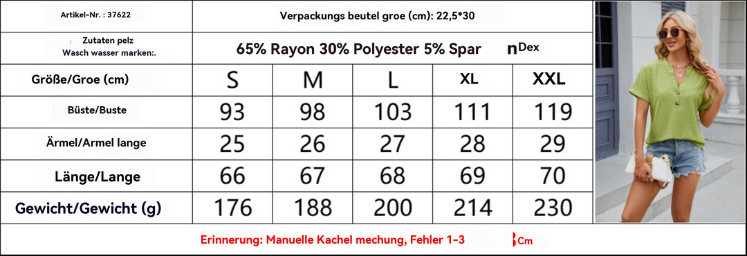 EB | V-Ausschnitt Knopf Kurzarm