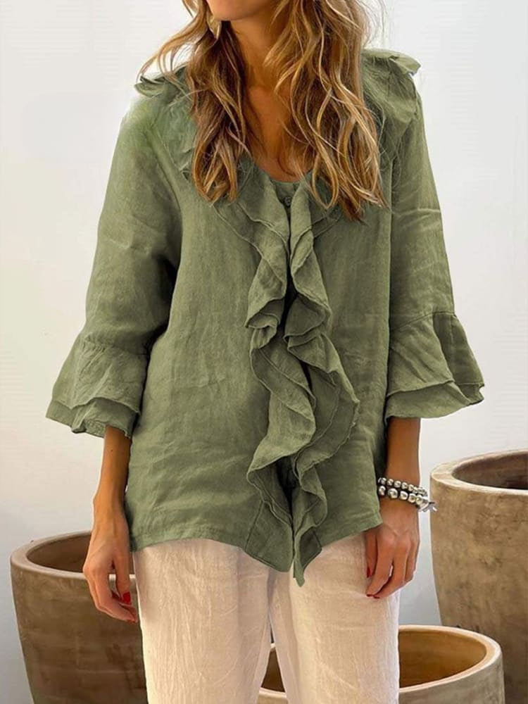 EB | Women's Ruffles Freizeithemd
