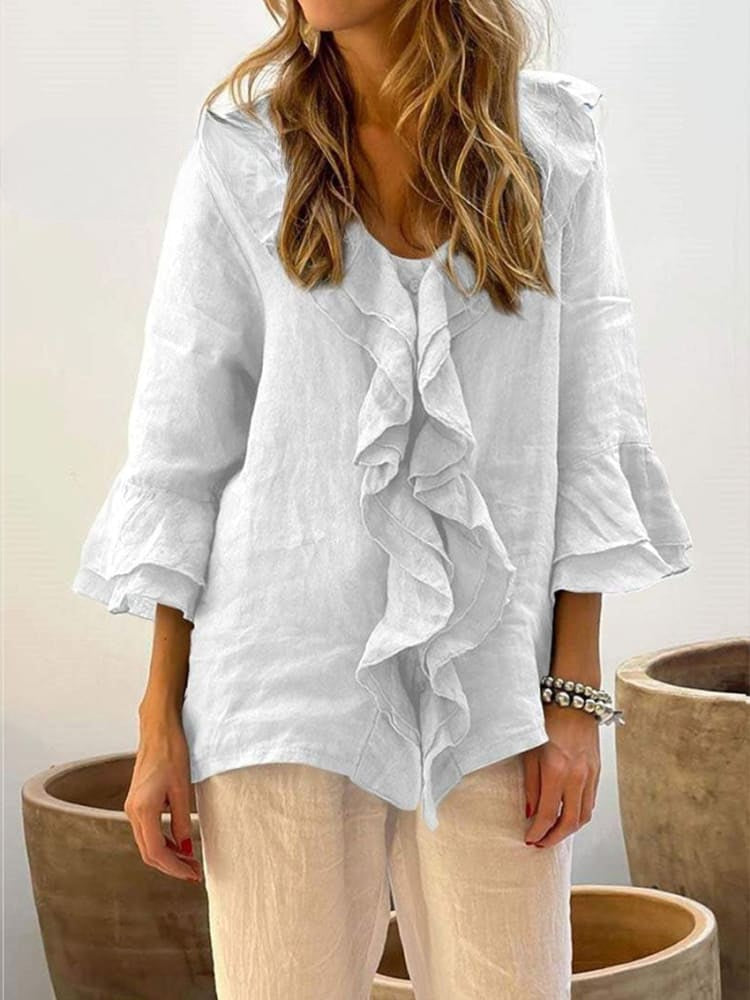 EB | Women's Ruffles Freizeithemd