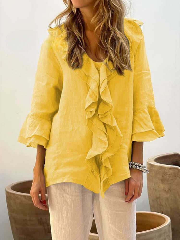 EB | Women's Ruffles Freizeithemd