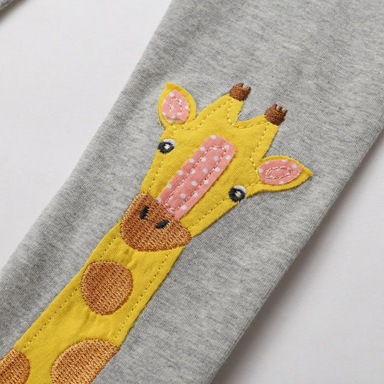 Mädchen Leggings mit niedlicher Giraffenapplikation EB