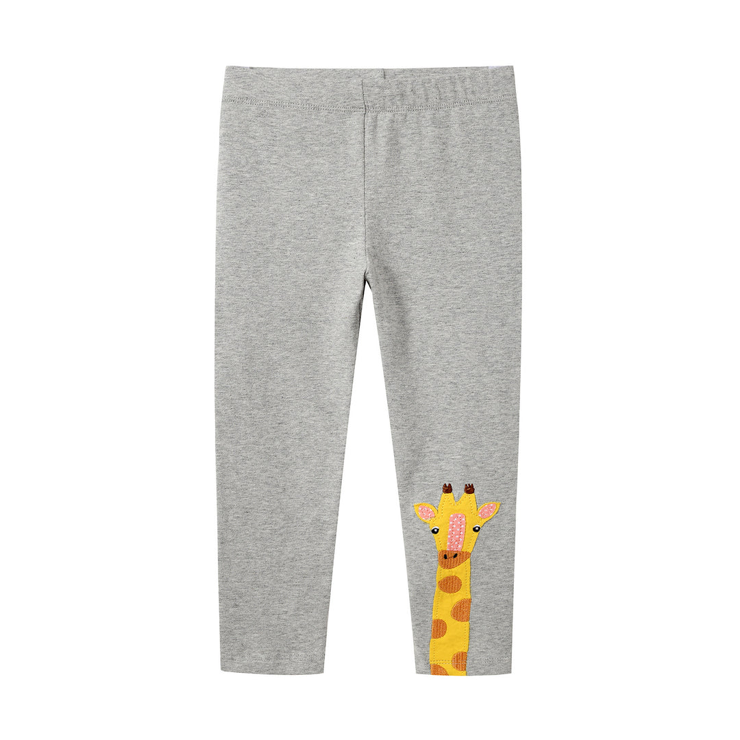 Mädchen Leggings mit niedlicher Giraffenapplikation EB
