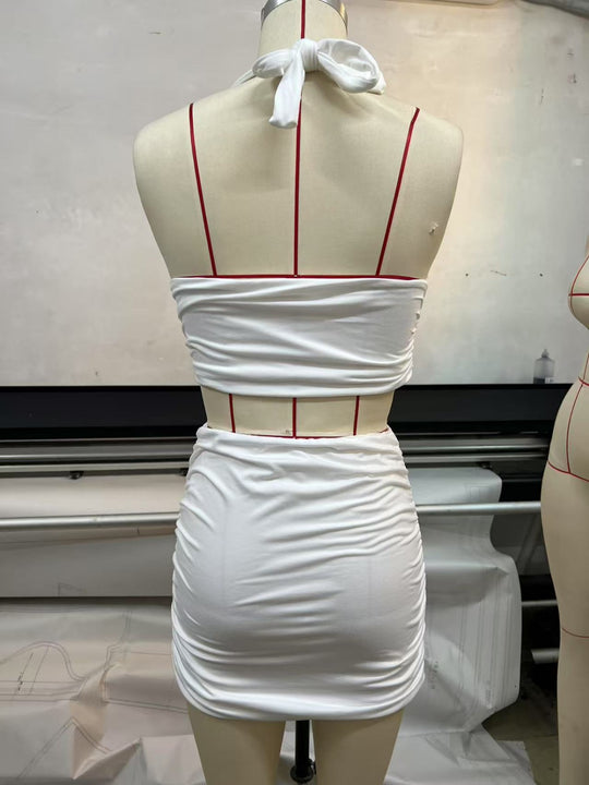EB | Ärmelloses Neck Tube Top Weste Hip Wrap Set