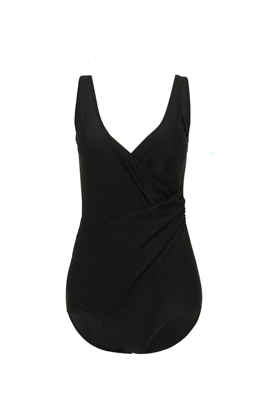 Damen Eleganter Wickel-Badeanzug mit modellierenden Einsätzen EB
