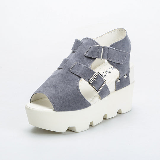 Damen Wedge-Sandalen mit verstellbaren Riemen und rutschfester Sohle EB